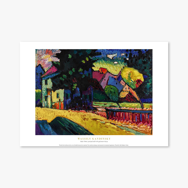 현대작가 포스터 갤러리 액자 071 Wassily Kandinsky Landschaft mit grunem Haus 바실리 칸딘스키