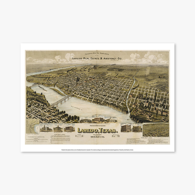 v1026_Vintage Art Posters_Old_map-Laredo-1892 (빈티지 아트 포스터)