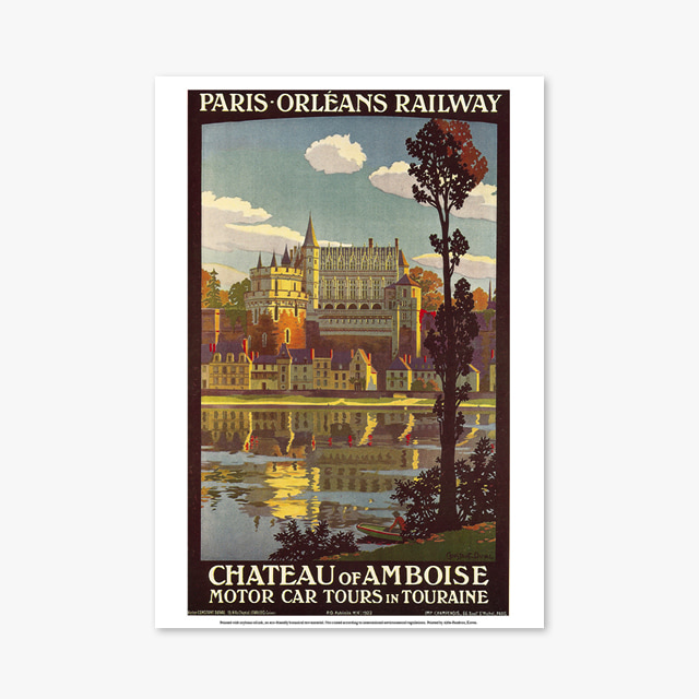 빈티지 아트 포스터 1042_Vintage Art Posters_Paris-Orleans-Railway-Chateau-of-Amboise-1922 (빈티지 아트 포스터)