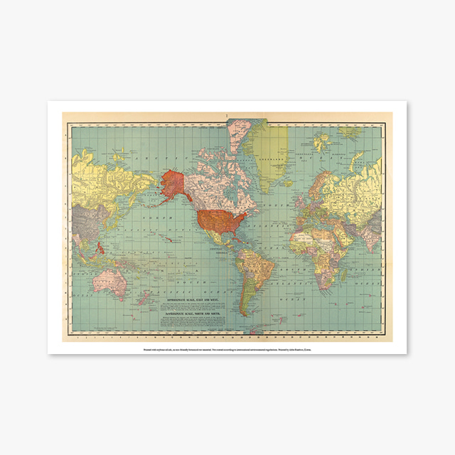 빈티지 아트 포스터 1083_Vintage Art Posters_19th century world map (빈티지 아트 포스터)