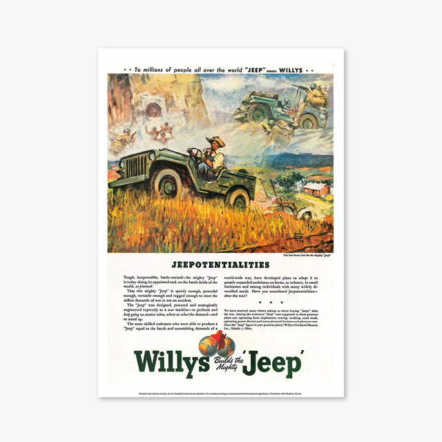 123_Vintage Art Posters_Willys Jeep (빈티지 아트 포스터)