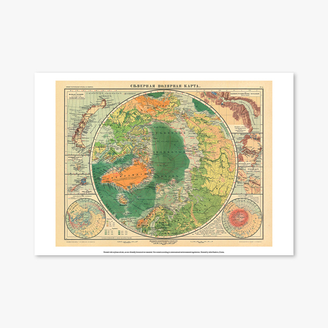 192_Vintage Art Posters_19th century world map (빈티지 아트 포스터)