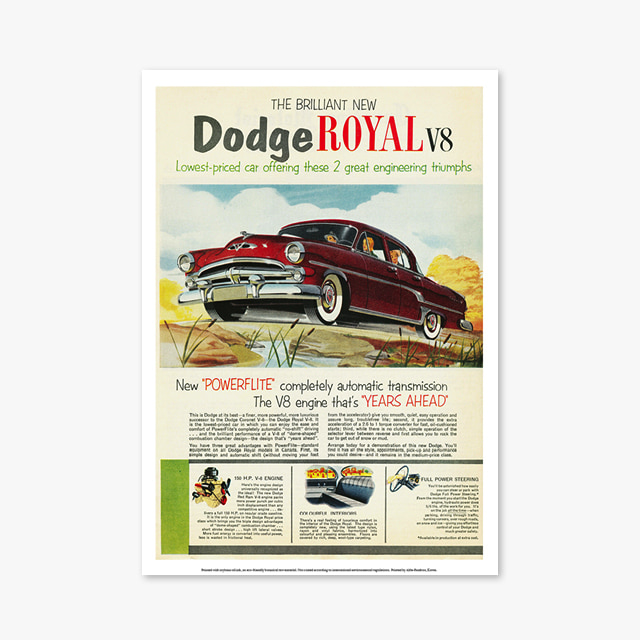 846_Vintage Art Posters_Dodge ROYAL V8 (빈티지 아트 포스터)