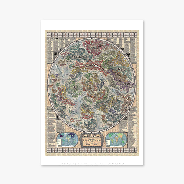 875_Vintage Art Posters_The Map of Literature (빈티지 아트 포스터)