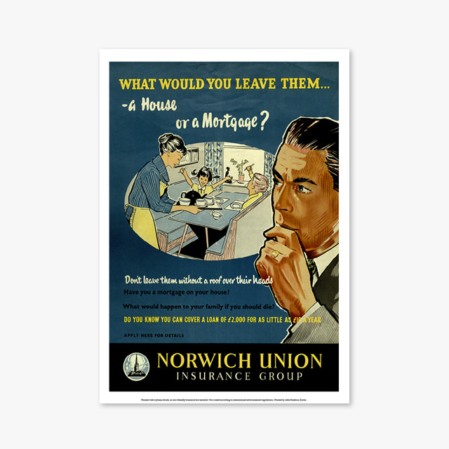 891_Vintage Art Posters_gold_rings_norwich_union_for_mortgage_insurance_1960 (빈티지 아트 포스터)