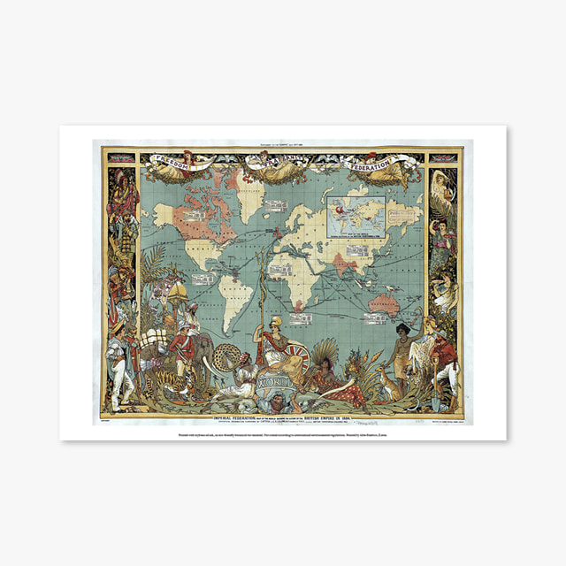 929_Vintage Art Posters_Imperial_Federation,_Map_of_the_World_1886 (빈티지 아트 포스터)