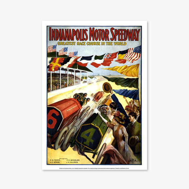 930_Vintage Art Posters_Indianapolis_Motor_Speedway_Otis_Lithograph (빈티지 아트 포스터)
