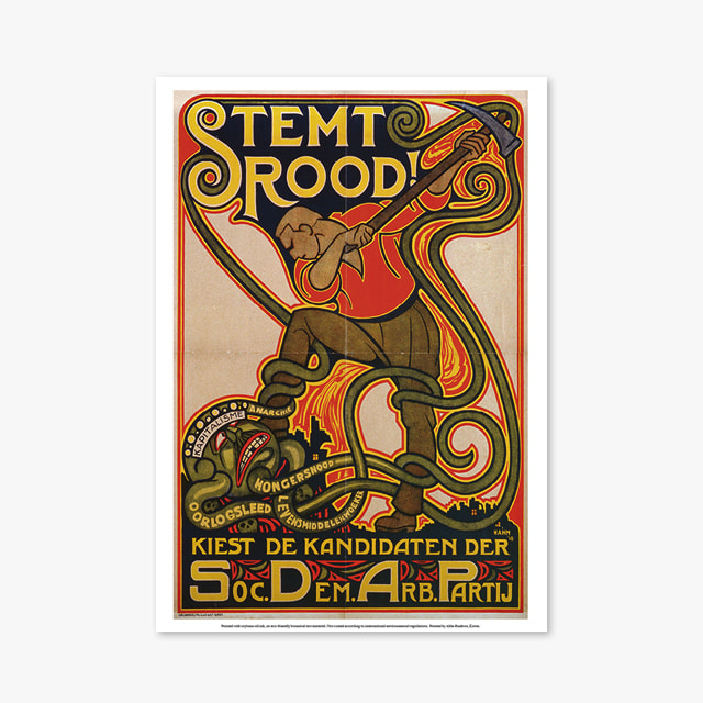 973_Vintage Art Posters_Landelijke_verkiezingen_SDAP_1918 (빈티지 아트 포스터)
